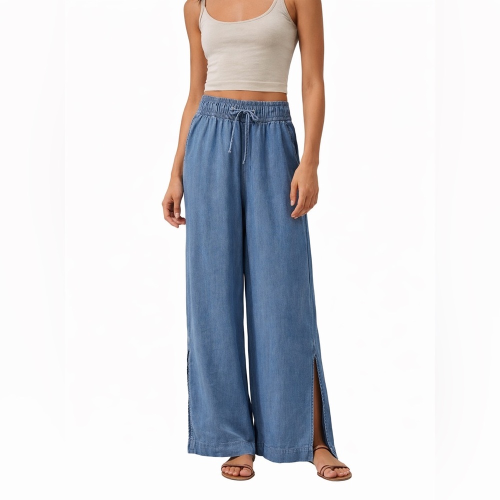 NWT Travis Matthews Wide-Leg Pants with Side Slits